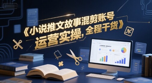 小说推文故事混剪账号运营实操，全程干货-自由仓库