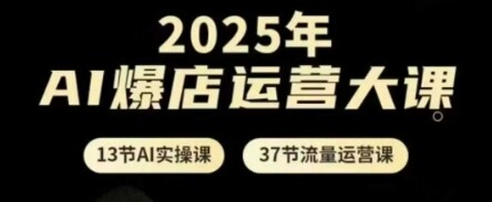 2025年AI爆店运营大课，13节AI实操课+37节流量运营课-自由仓库
