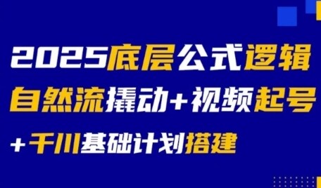 2025底层公式逻辑自然流撬动+视频起号+千川基础计划搭建-自由仓库
