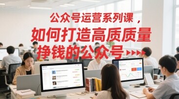 公众号运营系列课，如何打造高质量挣钱的公众号-自由仓库