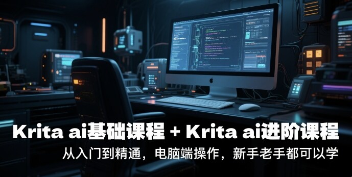 krita ai基础课程+Krita ai进阶课程，从入门到精通，电脑端操作，新手老手都可以学-自由仓库