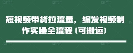 短视频带货拉流量，编发视频制作实操全流程(可搬运)-自由仓库