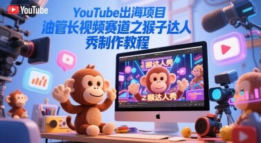 YouTube出海项目，油管长视频赛道之猴子达人秀制作教程-自由仓库