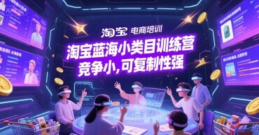 淘宝蓝海小类目训练营， 竞争小，可复制性强-自由仓库