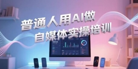 普通人用AI做自媒体实操培训，普通人一个人用ai做自媒体，视频制作、短视频引流、直播带货，轻松入门-自由仓库