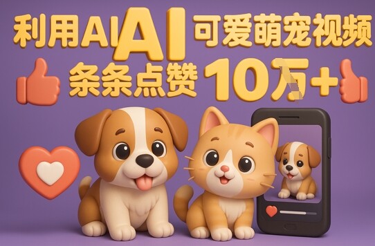 能骗过系统的AI萌宠视频制作全攻略：从0到 2W粉的爆款密码-自由仓库