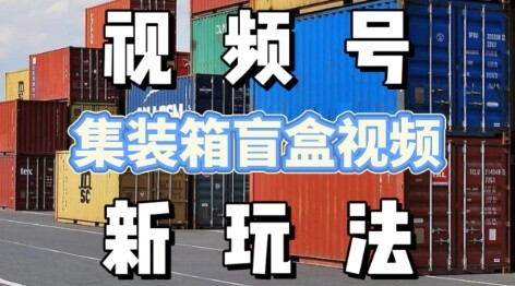 视频号新玩法，利用老外开集装箱盲盒视频，挣分成计划收益，月入过W，新手小白轻松上手-自由仓库