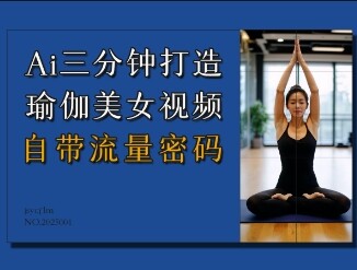 AI三分钟打造瑜伽美女视频，自带流量密码-自由仓库