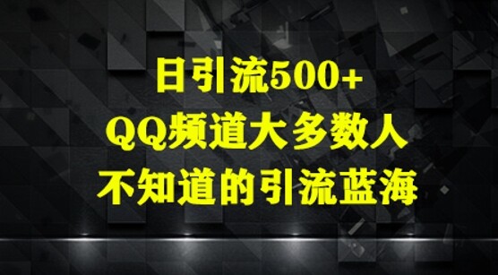 日引流500+，QQ频道大多数人不知道的引流蓝海-自由仓库