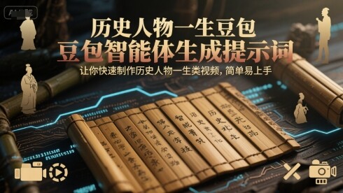 历史人物一生豆包智能体生成提示词，让你快速制作历史人物一生类视频，简单易上手-自由仓库