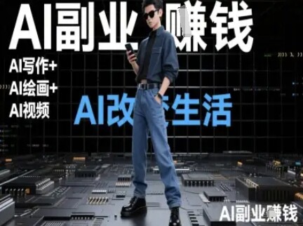AI改变生活（Ai写作+AI绘画+Ai视频），AI副业挣钱-自由仓库