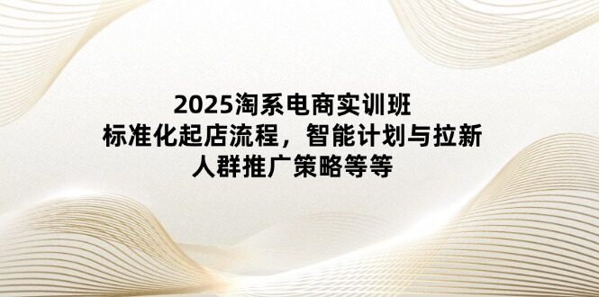 （14522期）2025淘系电商实训班：标准化起店流程，智能计划与拉新，人群推广策略等等-自由仓库