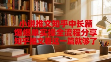 小说推文知乎中长篇爆单实操全流程分享，知乎推文看这一篇就够了-自由仓库