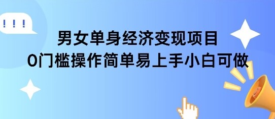 女单身经济项目变现周期长可复购率高日入1k+-自由仓库