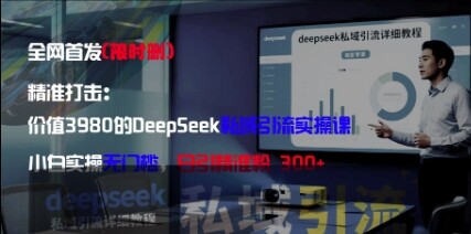 精准打击：价值3980的DeepSeek私域引流实操课，小白实操无门槛，日引精准粉300+-自由仓库