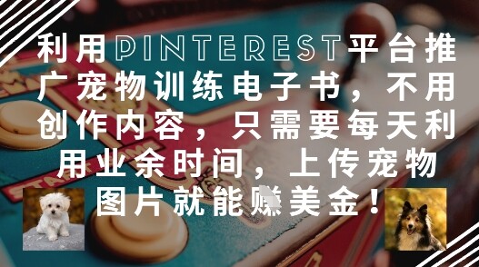 利用Pinterest平台推广宠物训练电子书，不用创作内容，只需要每天利用业余时间，上传宠物图片就能挣美金!-自由仓库