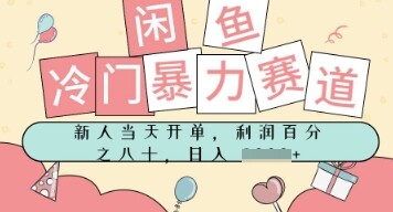 闲鱼冷门暴力赛道，新人当天开单，门槛低，日入多张-自由仓库