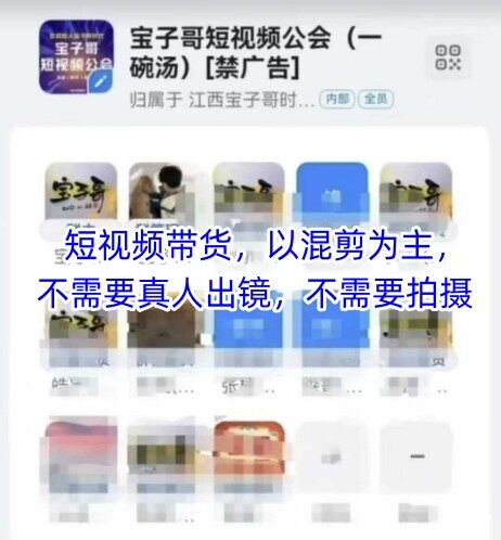 宝子哥头部团队短视频带货，以混剪为主，不需要真人出镜，不需要拍摄-自由仓库